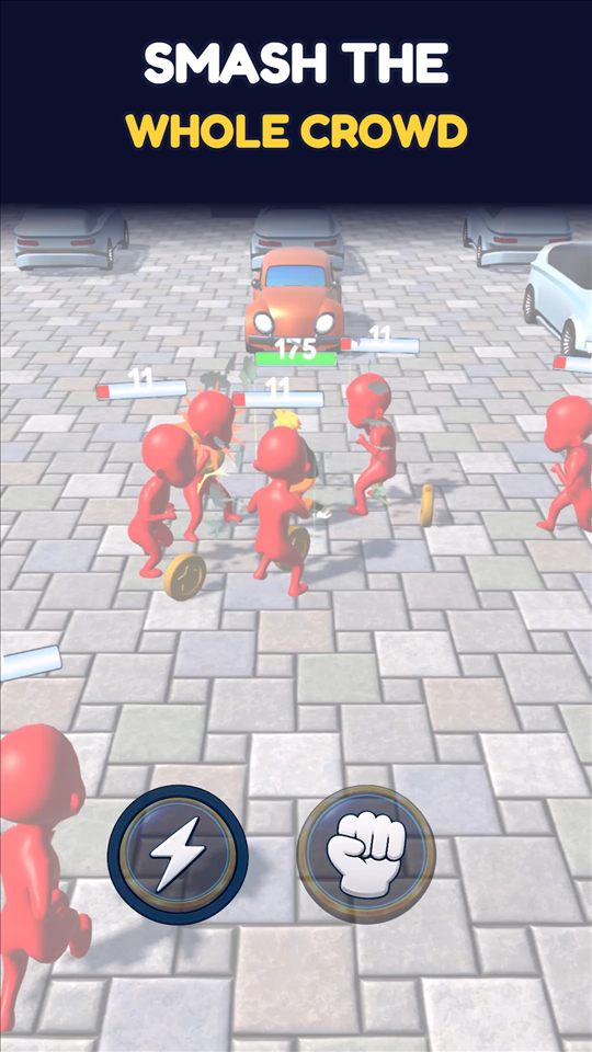 Punch Party: a fighter surrounded by a red crowd